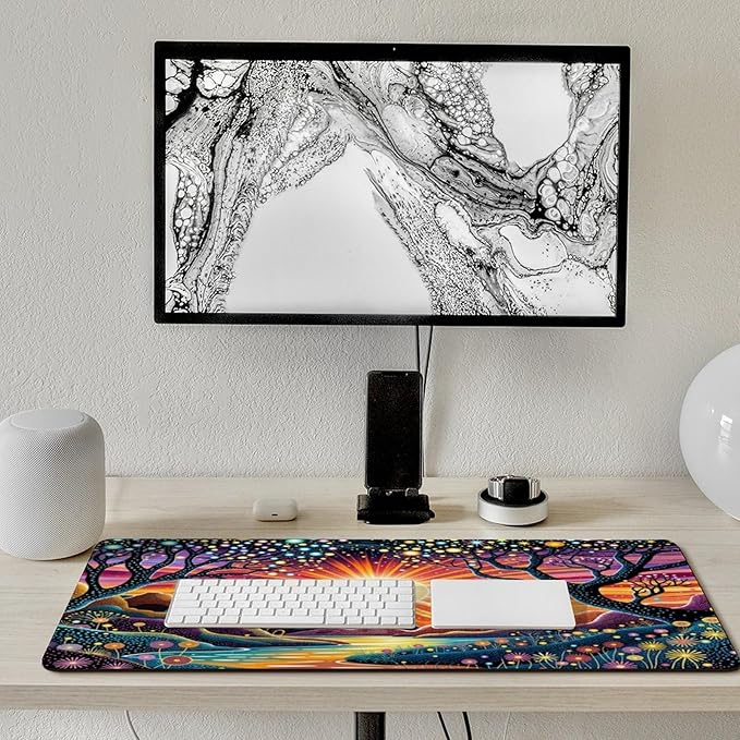 Tree of Life Mouse Pad Gaming Mousepad 36 x 16 Inch Large Desk Mat Keyboard Pads Extend Long XL Mouse Mat with Non-Slip Base Desk Accessories for Home Office Keyboard Mouse
