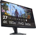 Alienware 27 4K Dual-Resolution Gaming Monitor - AW2725QF - 4K at 180Hz and FHD at 360Hz 0.5ms GTG 1ms GTG (Extreme Mode) VESA AdaptiveSync NVIDIA G-SYNC Compatible HDMI/DP/USB 3.2 Gen1 - Black