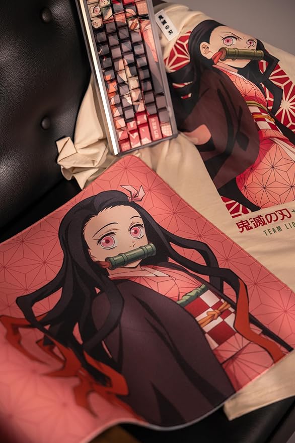 Demon Slayer Kimetsu No Yaiba Nezuko Gaming Mouse Pad Computer Mouse Mat Flat Stitched Edge Non-Slip Rubber Base Gamers &amp Office Use - Officially Licensed