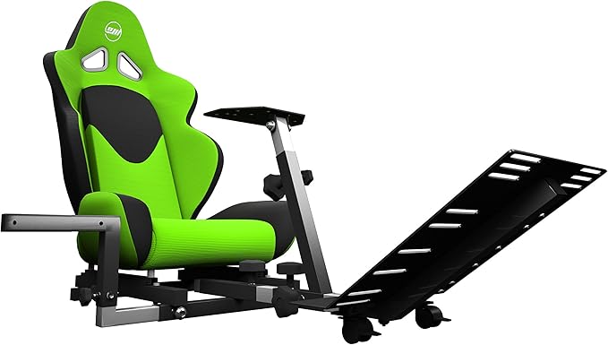 Advanced Racing Seat Driving Simulator Gaming Chair with Gear Shifter Mount Green