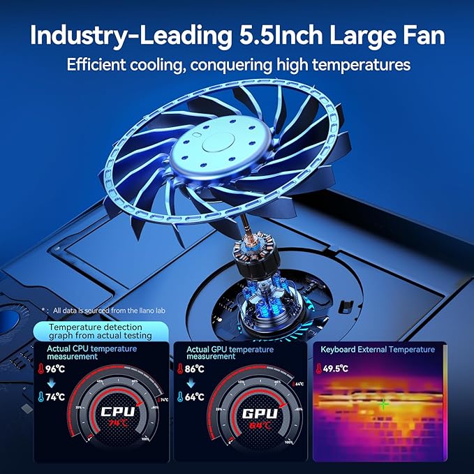 llano Laptop Cooler Bundle with Glass Mousepad Large Size