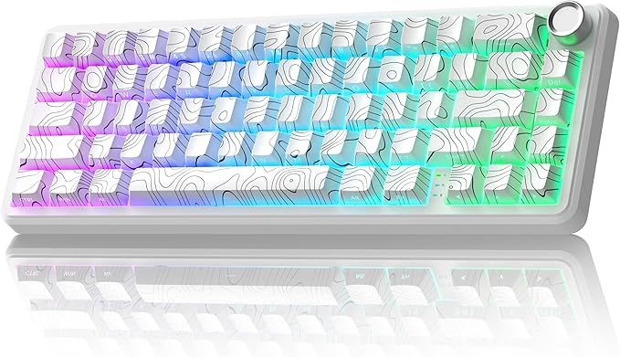 ATTACK SHARK X65PRO HE Rapid Trigger Wireless Gaming Keyboard 0.01mm RT Accuracy 8KHz Polling Rate Wired Keyboard with Magnetic Switch Tri-Mode Adjustable Actuation RGB Lighting for PC/Mac/Gamer