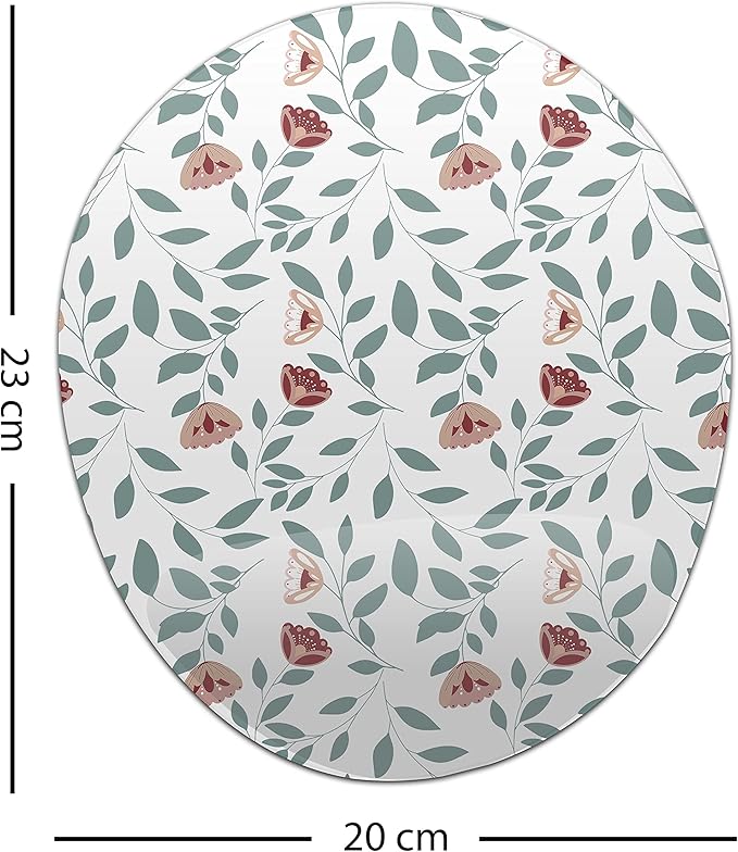 Ergonomic Mouse Pad with Wrist Rest Digital Printed Mouse Mat for Tendon Sheath Problems Non-Slip Base for Office and Home Size: 20 x 23 cm