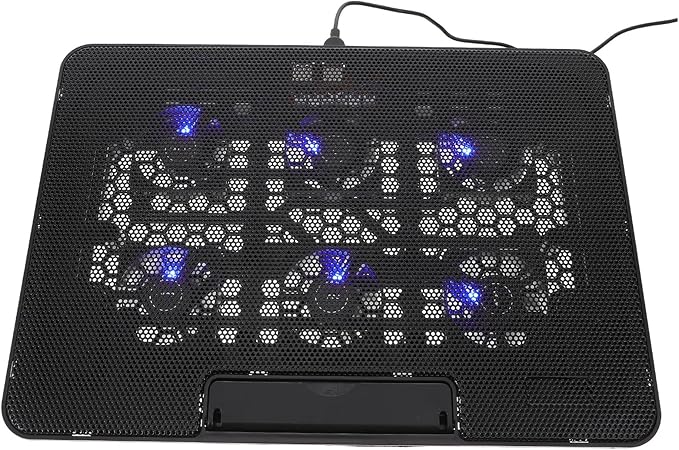 Laptop Cooling Pad 15.6 Inch with 1 Quiet Fan Black Cooling Stand for Gaming and Work Laptops Portable Heat Dissipation Base for Office and Home Use