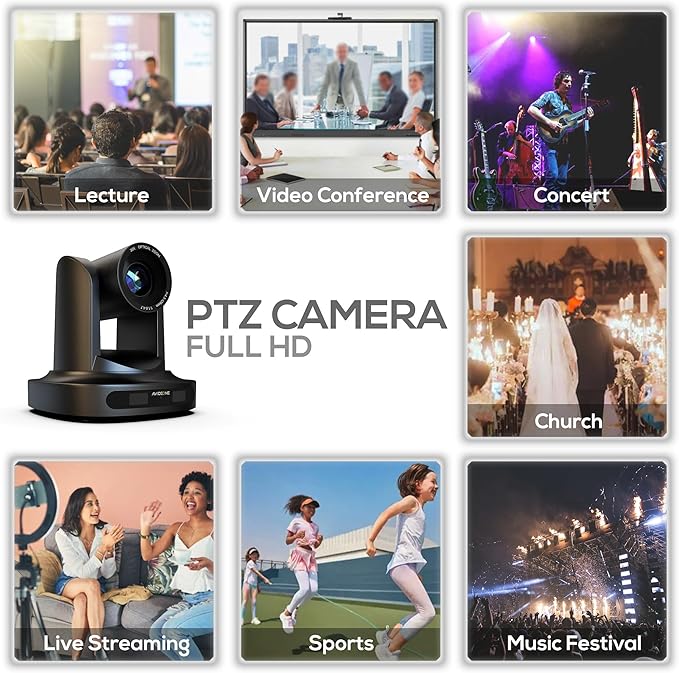 PTZ Camera 30x Optical Zoom with HDMI PoE 3G-SDI IP Live Streaming HDMI PTZ Camera for Church Worship Education Events