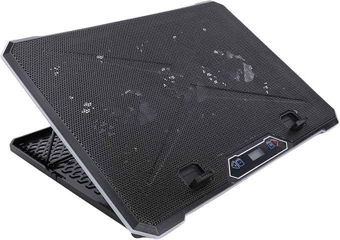 JTLB Gaming Laptop Cooling Pad 8 Levels Height Adjustable 2 USB Ports RGB Lights 12-19 Inch Laptop Cooler with 3C Adapter (13 Fans)