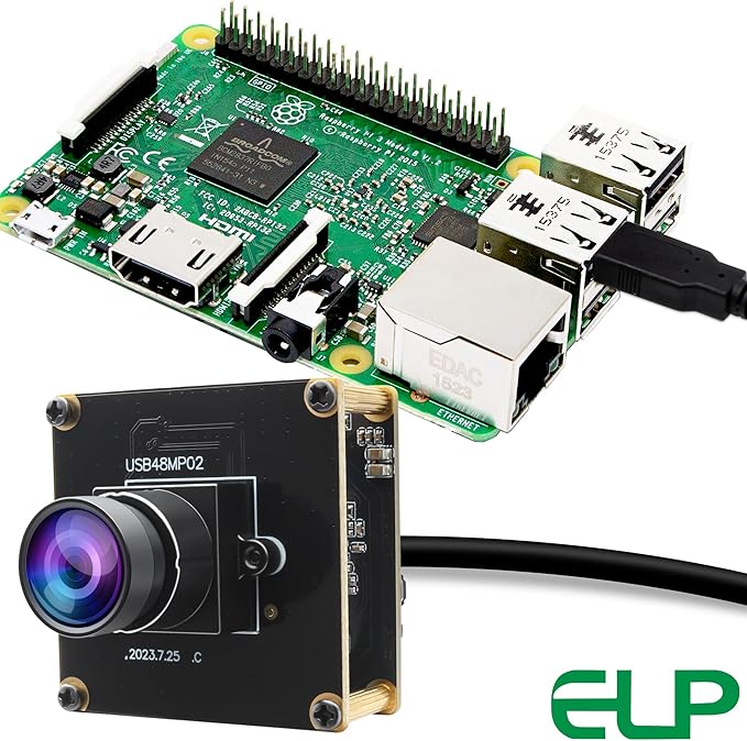 ELP 48MP USB Camera Module for Wide Angle PC &amp 3D Printer Monitoring - Laser Engraver &amp Security Camera - Jetson Nano &amp RaspberryPi Compatible