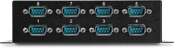 StarTech.com 8 Port USB to Serial RS232 Adapter - Wall Mount - Din Rail - COM Port Retention - FTDI USB to DB9 RS232 Hub TAA (ICUSB2328I)
