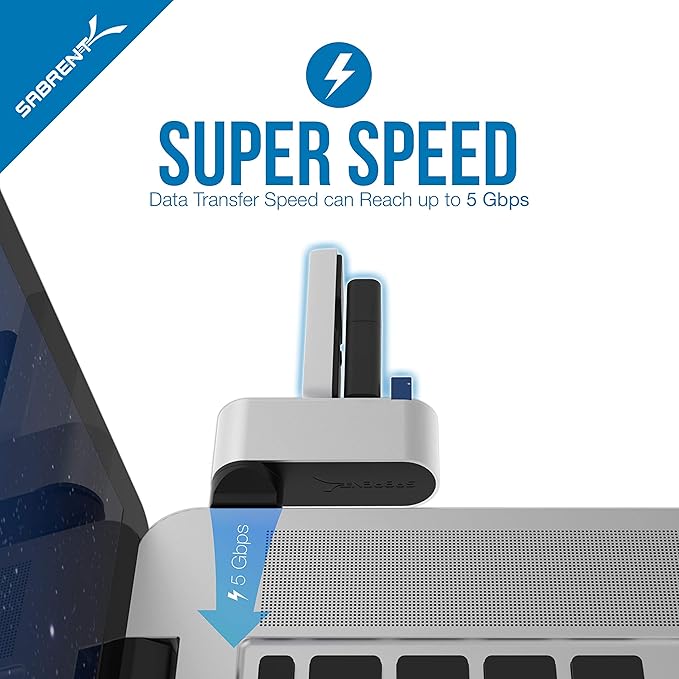 Sabrent Premium 3-Port Aluminum Mini USB 3.0 Hub + Premium 3-Port Aluminum Mini USB 3.0 Hub
