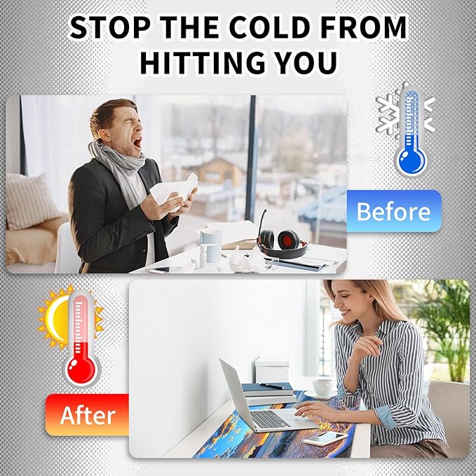 Heated Mouse Pad Hand Warmer Warm Desk Pad Mousepad Desk Mat with 3 Levels Heating and 3 Hours Auto Shut Down 31.5 x 13 inch PU Leather Warmer Keyboard Mat for Gaming Laptop Office Home Sandbeach