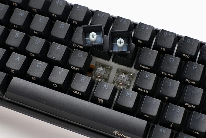 Ducky One 3 Black 60% Mechanical Keyboard: Quack Mechanics Dampening Hot-Swappable Cherry Speed Silver Switches High-Density PBT Doubleshot Keycaps RGB US Black