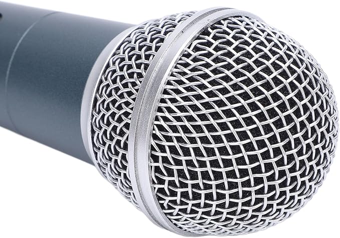 AMAKO Wired Dynamic Microphone:Cardioid Handheld Microphone Setfor Speakers Mixers and Amplifiersfor Clear Recording Effects (Cyan)