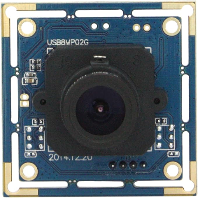 ELP 8mp usb Camera Module 2448p Webcam Board 2.8mm Wide Angle Lens Web Cam Smart Embedded Camera IMX179 4k usb webcam module8megapixel HD Industrial Laptop USB Camera for Windows/Linux/Android/mas Os