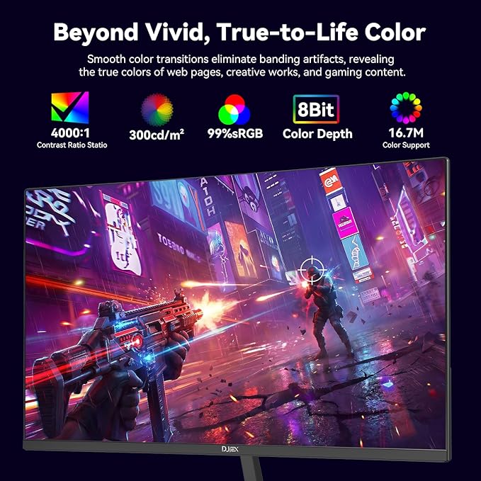 24 Inch Curved 200hz Gaming Monitor FHD 1080p Computer Monitor with 3000R 4000:1 Contrast 1ms Response Time 99% sRGB AMD FreeSync Eye Care HDMI 2.0 &amp DP 1.4 VESA Mount for Game &amp Offi
