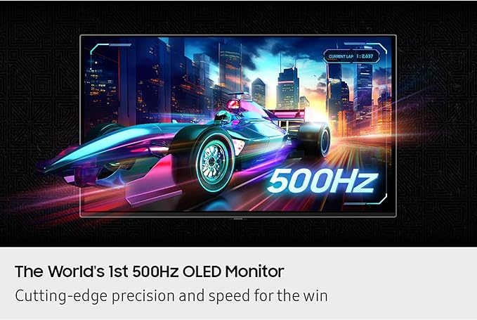 Samsung 27” Odyssey OLED G6 G60SF QHD QD-OLED Gaming Monitor 500Hz Refresh Rate 0.03ms (GtG) Response Time G-Sync Compatible VESA DisplayHDR TrueBlack 500 LS27FG602SNXZA 2025 3 Yr Warranty