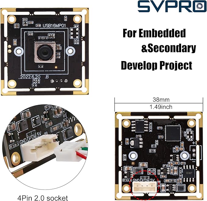 SVPRO Autofocus USB Camera Module for ComputerIMX298 16MP CMOS USB Camera for OpenCV LightBurn UVC Video CameraIndustrial Webcam Board for 3D PrinterRaspberry Pi with 3.3ft/1m Cable