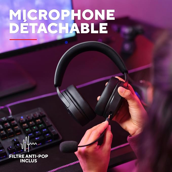 Trust Gaming GXT 489 Fayzo Gaming Headset for PC PS5 PS4 Xbox Series X|S Switch Mobile 3.5 mm Jack 85% Recycled Plastics Over-Ear Wired Headphones with Noise Cancelling Microphone - Black