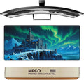 MPCO. Dark Fantasy Large Gaming Desk Pad - 36 x 17 Duraglyde Fabric Whispers of the Northern Sky Desk Mats - Non-slip Washable Smooth Glide for Precision Gaming &amp Work