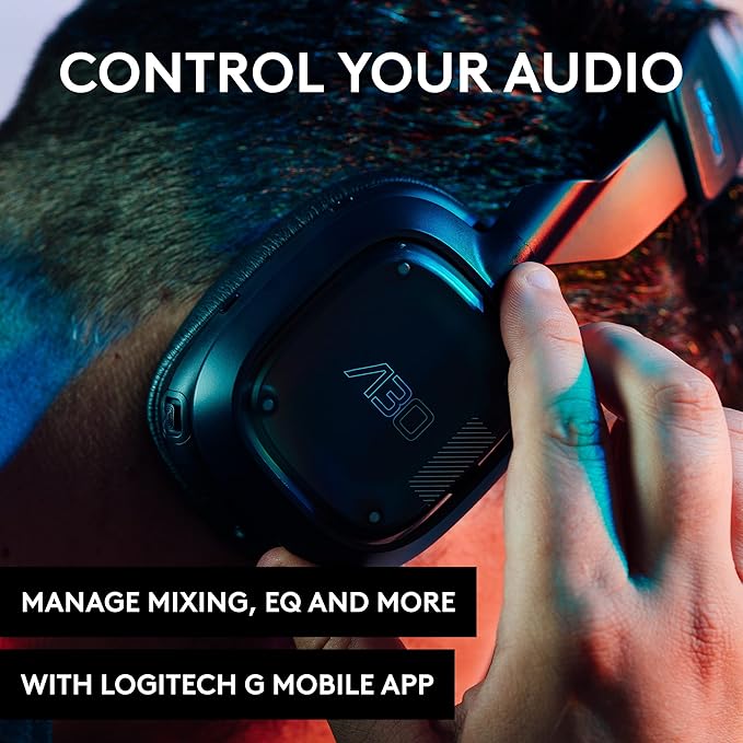 Logitech G Astro A30 Lightspeed Wireless Gaming Headset Bluetooth Enabled Dolby Atmos Detachable Boom 27h Battery USBC Charging for PS5 PS4 Xbox Nintendo Switch PC Android - Blue