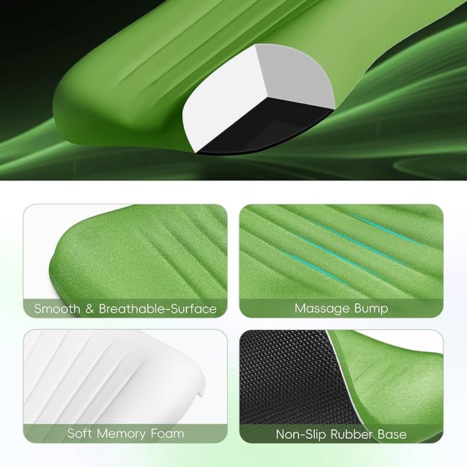 Ospelelf Mouse Pad with Wrist Rest Set Foam L-Shaped Desk Elbow Pad Ergonomic Desk Edge Cushion Anti-Slip Rubber Bottom Office Women Desk Accessories for Computer Laptop and Gaming Dark Green