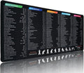 Keyboard Shortcuts Mouse Pad Windows/Excel/Word/PPT/Classic Outlook Cheat Sheet Desk Mat Large XXL Mousepad for Employees Coworkers Appreciation Gifts35.4×15.7 inch