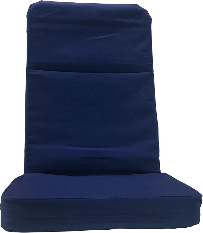 Original BackJack-Made in The USA- Extra Large Royal Cotton Fabric Lightweight Floor Seating Chair for Gaming Families Parents Daycare Back Support Reading Yoga Meditation Dorm