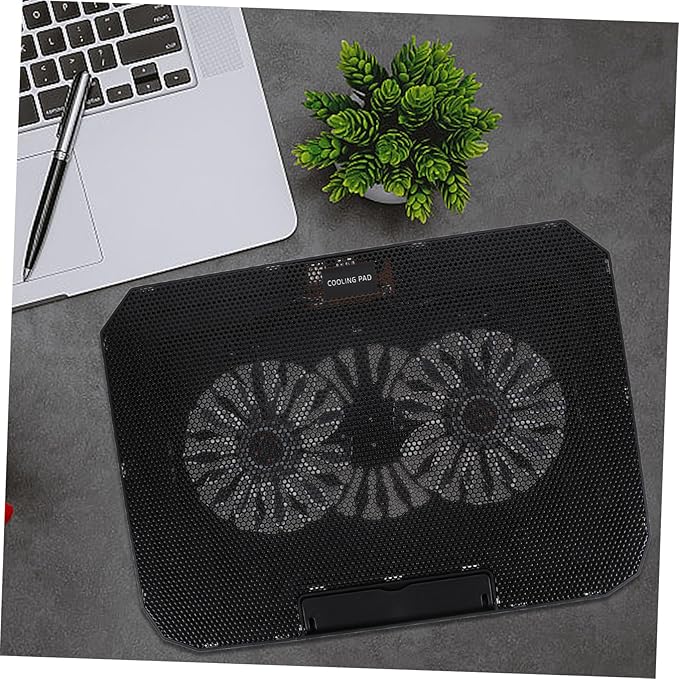 Gadpiparty 14-15.6in Laptop Radiator Cooler CPU Stand Large Metal Mesh Powered Laptop Cooler Stand for Gaming Quiet Design