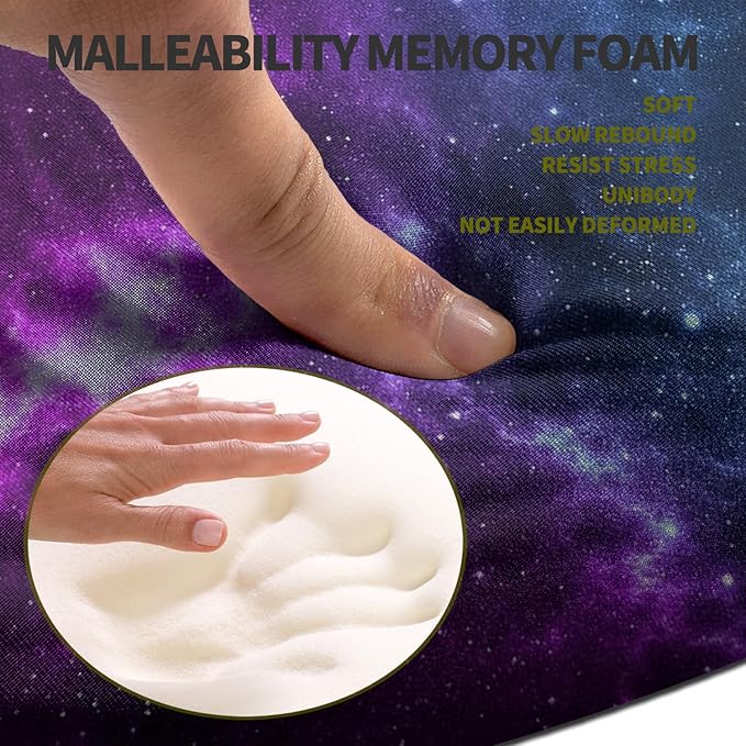 Hokafenle Ergonomic Mouse Pad Wrist Support Terraced Slope Carpal Tunnel Wrist Pad for Mouse with Unibody Memory Foam Wrist Rest Pain Relief Mousepad (Galaxy 11.8x7.9 in)