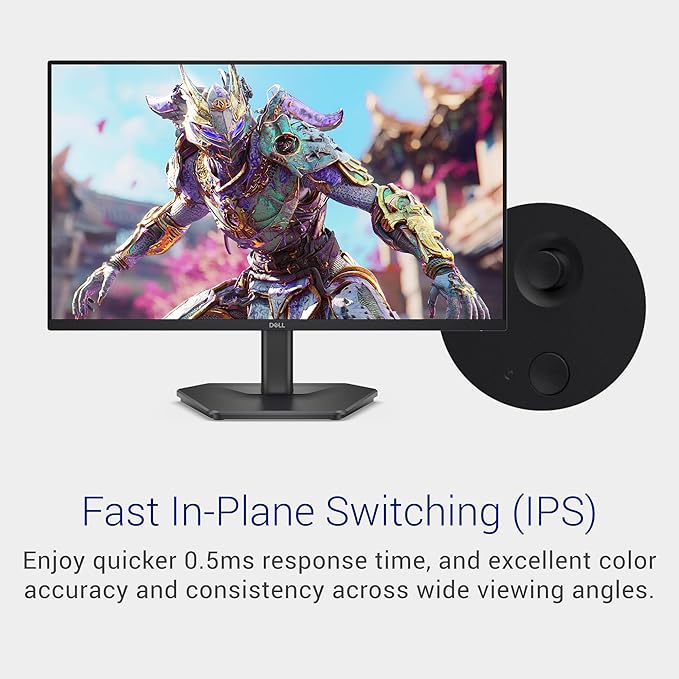 Dell 24 240Hz Gaming Monitor - SE2426HG - 23.8-inch FHD (1920x1080) 240Hz Display in-Plane Switching (IPS) Technology AMD FreeSync™ Premium TÜV 3-Star 2X HDMI DisplayPort 1.4 Tilt