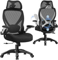 ELABEST X100 Ergonomic Mesh Office Chair Big and Tall Hone Desk Chair with 5D Flip-Up Arms Adjustable 3D Lumbar SupportGaming &amp Executive Computer Chairs for Long Hours Padded Seat