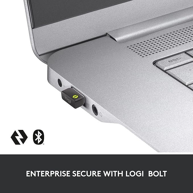 Logitech MX Master 3S for Business Wireless Mouse with Quiet Clicks 8K DPI Secured Logi Bolt USB Receiver Bluetooth USB-C Charging MagSpeed Scrolling Windows/Mac/Chrome/Linux - Graphite