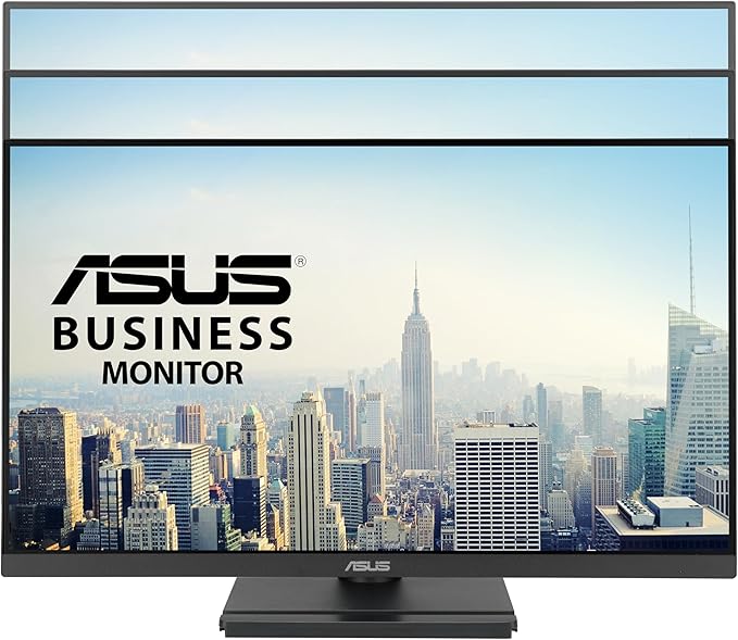 ASUS 24” 1080P Business Monitor (VA249QGS) - IPS Full HD Frameless 120Hz Adaptive-Sync 1ms HDMI DisplayPort VGA Eye Care Low Blue Light Ergonomic VESA Wall Mountable 3 yr Warranty