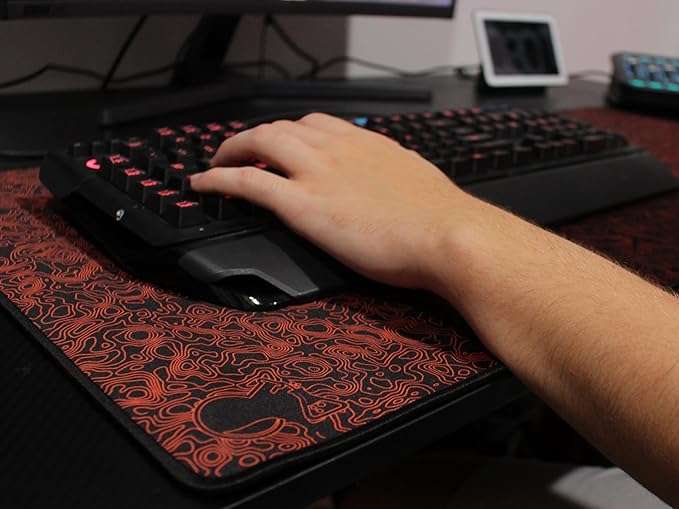 CrashPad XXL Gaming Mouse Pad - 36 x 16 - Thick Extended Gaming Desk Mat (White)