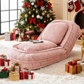 Floor Chair with Back Support Folding Sofa Chair with 5 Adjustable Position Plush Floor Gaming Chair Meditation Chair for Lazy Boys Human Dog Bed for Living Room Bedroom Lounge Pink