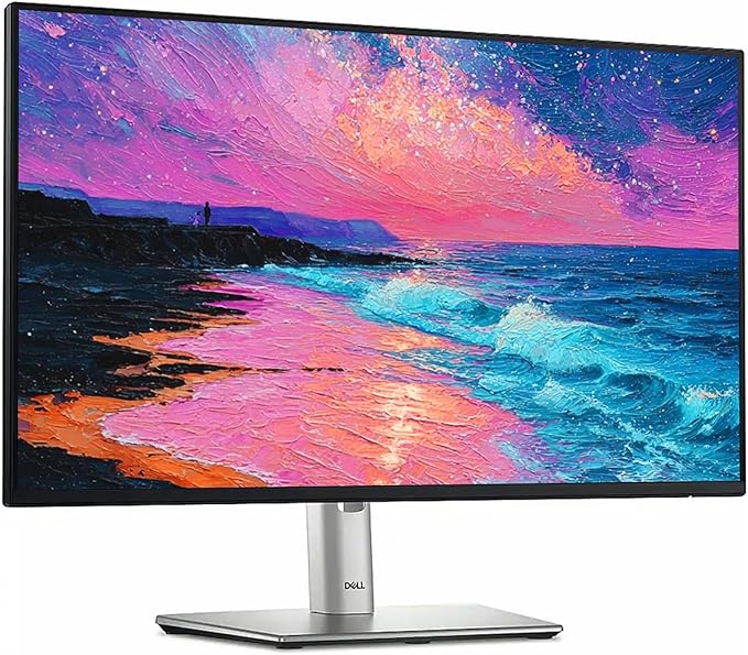 Dell P2425H 24 FHD Monitor 100Hz 1500:1 Contrast Ratio AMD FreeSync 99% sRGB HDMI USB-A VGA DisplayPort VESA Height Tilt Swivel Pivot Silver