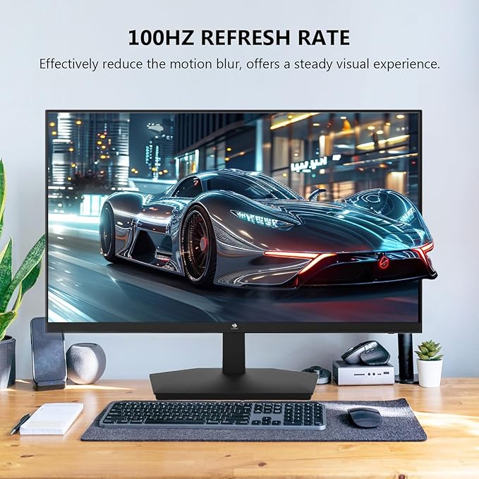 24 inch Monitor Z-Edge Computer Monitor Full HD 1920 x 1080p IPS 100Hz PC Monitor with HDMI VGA Frameless U24I Anti-Glare Screen