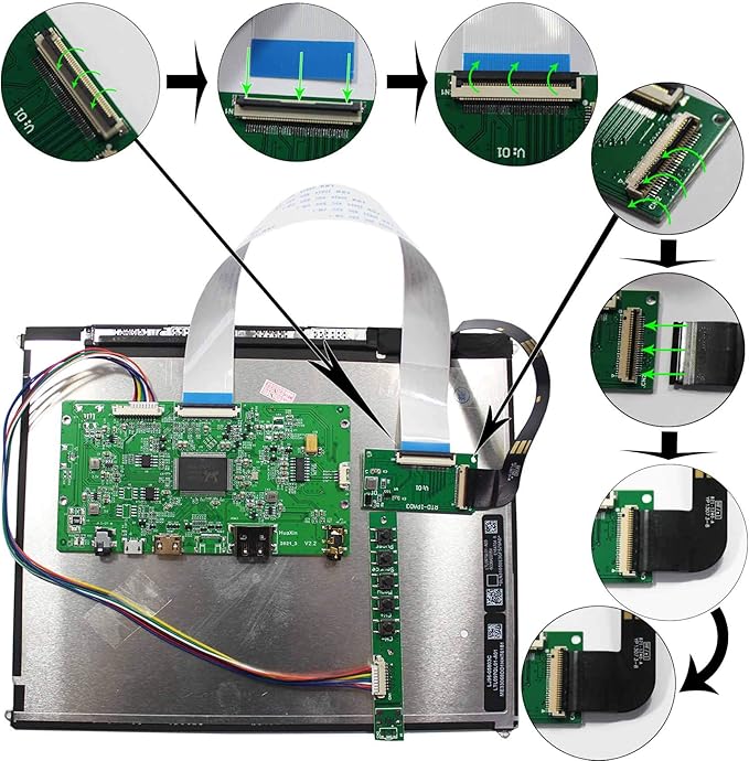 VSDISPLAY 9.7 inch 2048x1536 IPS LCD LP097QX1/ LTL097QL01/ HQ097QX1 with Controller Board fit for DIY Cabinet Monitor