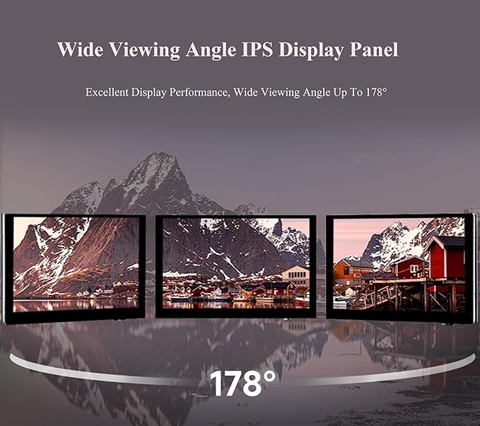 5inch DSI LCD 5-Point Capacitive Touch Screen Monitor for Raspberry Pi Pi5/4B/3B+/3B/3A+/CM4/CM3+/CM3 1024 x 600 Resolution IPS Display Screen DSI Interface 178° Viewing Angle No Driver Required