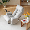360° Swivel Sofa ChairGaming ChairLiving Room Lounge Chair5-Position Adjustable Head and LumbarSwivel Seat Indoor Coffee Chair (Gray)