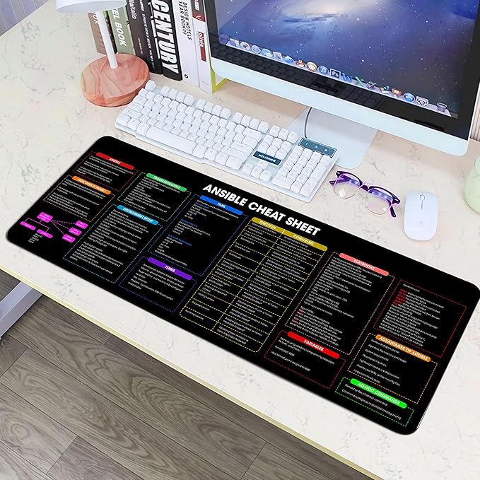 Ansible Shortcuts &amp Cheat Sheet Mouse Pad – Quick Reference for Devops sysadmins &amp IT pros Computer Accessories for Study Work and Reference Purposes KMH