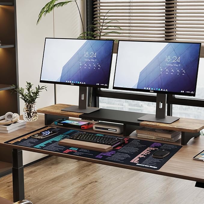 DAWNTREES Large Excel Cheat Sheet Desk Pad 35.4x15.7 Excel Mouse Pad for Windows Non-Slip Desk Mat for Office Home Gaming