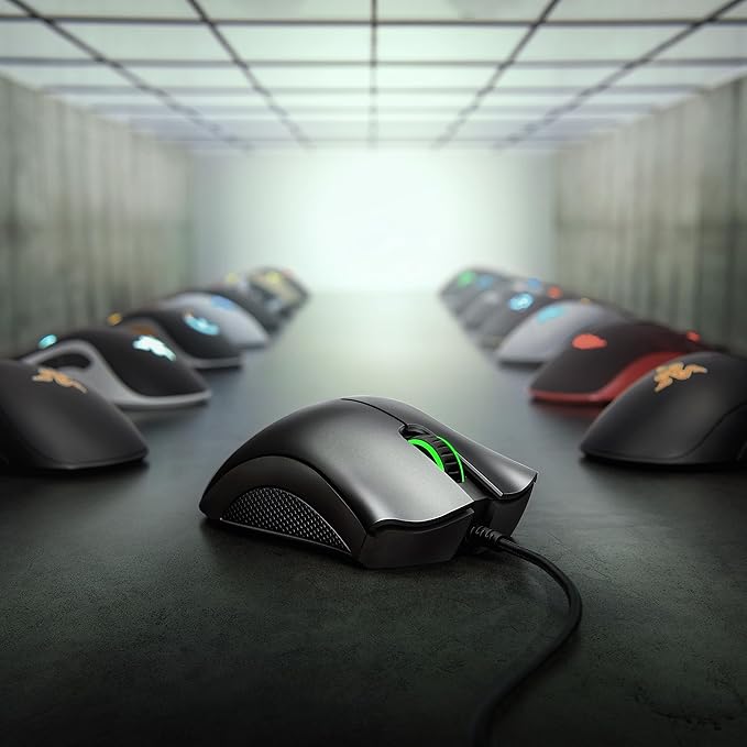 Razer DeathAdder Essential Gaming Mouse: 6400 DPI Optical Sensor - 5 Programmable Buttons - Mechanical Switches - Rubber Side Grips - Classic Black(Pack of 10)
