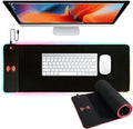 15W Wireless Charging RGB Gaming Mouse Pad XXL Large Desk Mat (31.5 x 11.8 x 0.16) with 13 Light Modes Compatible with iPhone 17/16/15/14/13/12/11 Samsung S23 and AirPods