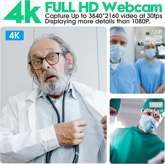 4K USB Camera Manual Zoom Webcam 5-50mm Variable Focus PC Camera for Computer Mini UVC USB2.0 Web Camera IMX317 Varifocal USB with Camera Industrial Video Close-up Camera for Laptop Android Mac