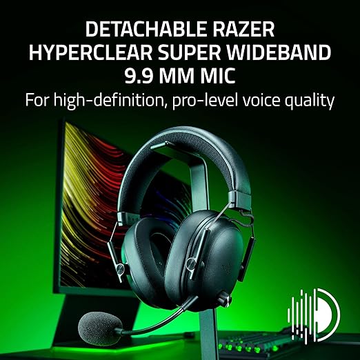 Razer BlackShark V3 Wireless Gaming Headset for PC: 50mm Drivers - Super Wideband Mic - 2.4 GHz Bluetooth USB - Works with Mac PS5 Nintendo Switch Smartphone - 70 Hr Battery - Black