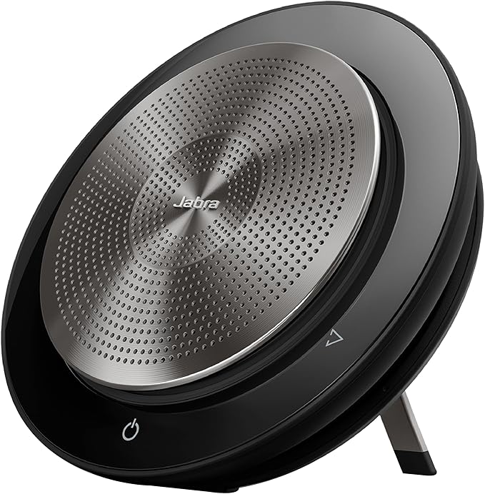 Jabra Speak 750 UC Wireless Bluetooth Speakerphone with Link 370 USB Adapter – Portable Conference Speaker for Holding Meetings Anywhere with Premium Audio - Certified for Zoom &amp Google Meet