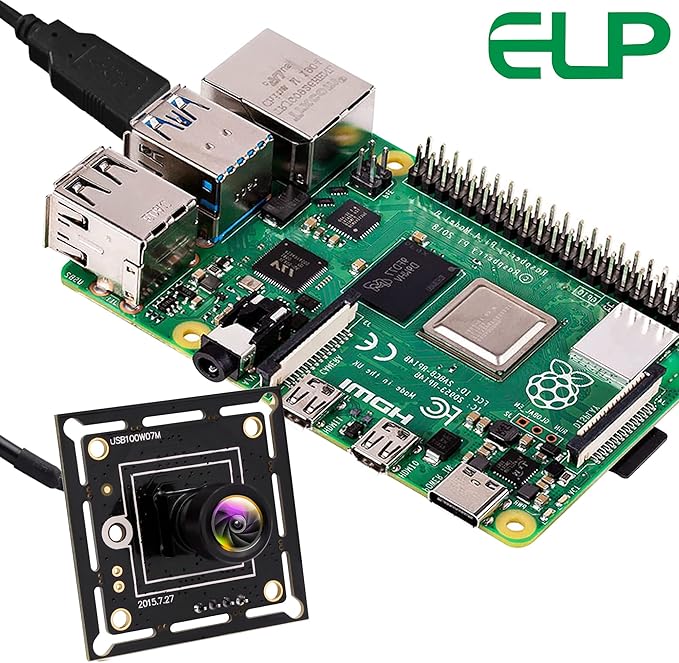 ELP USB Camera Module Super Mini 720p Wide Angle with 100degree M7 Lens Megapixel HD OV9712 Embedded Webcam Board for Computer USB2.0 UVC Video PC Opencv Camera Modulewith 3.3ft/1m Cable for Laptop