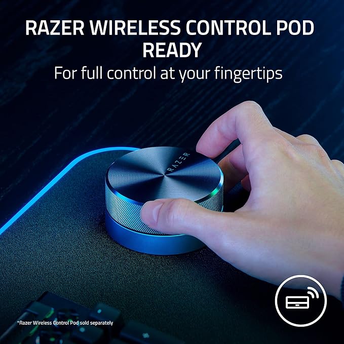Razer Nommo V2 X - Full-Range 2.0 PC Gaming Speakers: THX Spatial Audio - Rear-Facing Bass Ports - Two 3” Full-Range Drivers - Max Sound Pressure Level 96dB - Wireless Control Pod