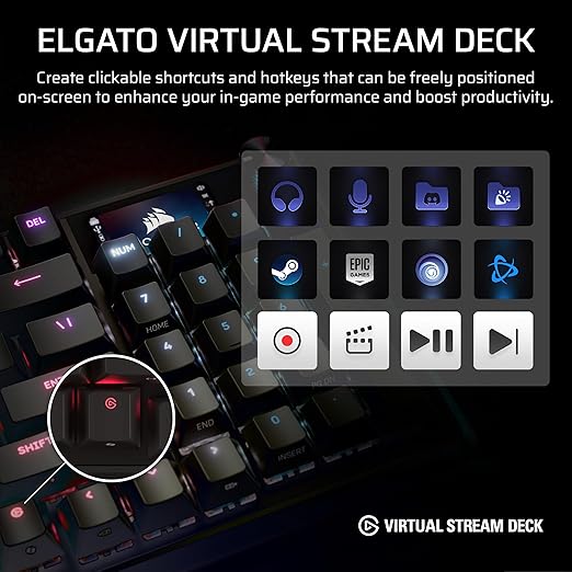 Corsair Vanguard PRO 96 Wired Hall Effect Magnetic Mechanical Gaming Keyboard – 96% Layout MGX Hyperdrive Switches 8000Hz Polling Rapid Trigger Virtual Stream Deck SOCD Flashtap QWERTY US