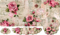 Conmputer Desk Mat Set 4 in 1 Cloud-Shaped Ergonomic Wrist Rest Set Mouse Pad with Non-Slip Base Memory Foam Silicone Lining Keyboard Wrist Rest Computers Offices Gaming Woody Pink Rose